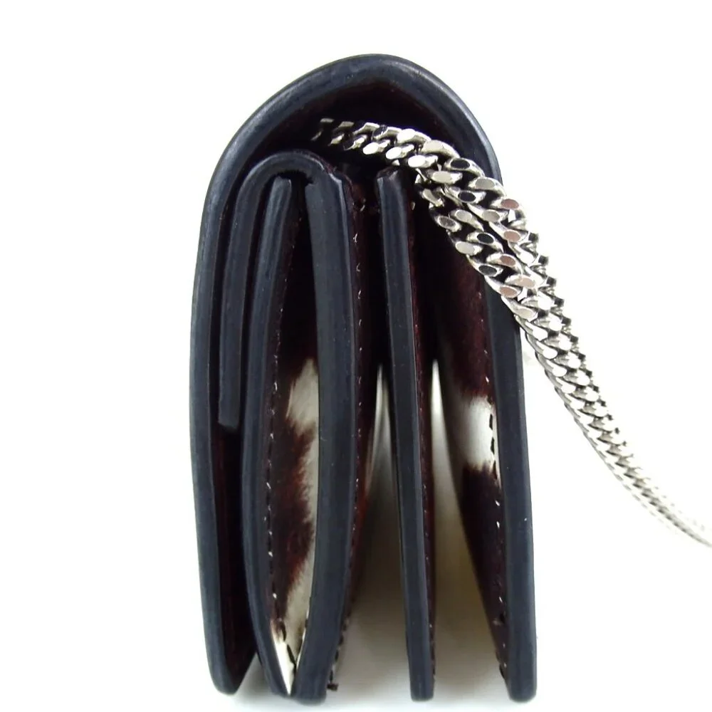 Authentic BURBERRY ITALBSRL239CAL Chain Wallet Card coin purse PVC/leather[Used] - Picture 3 of 15